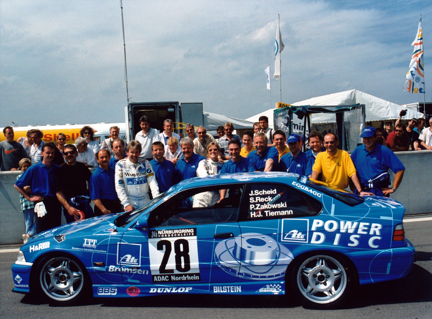 N&uuml;rburgring. Johannes Scheid, BMW M3 E36 &bdquo;Eifelblitz&ldquo;, N&uuml;rburgring 24 Hours, Nordschleife (1997)