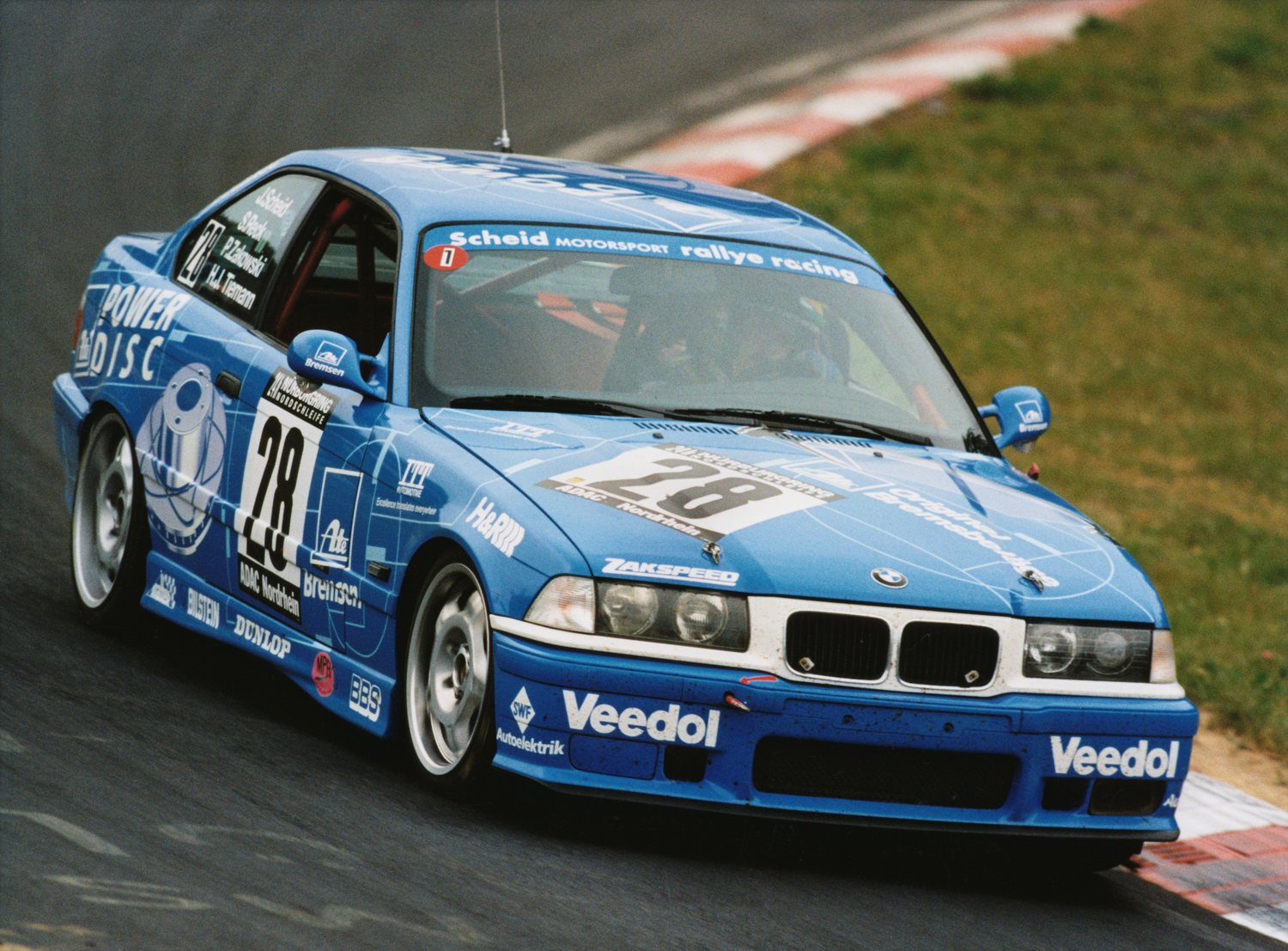 N&uuml;rburgring. Johannes Scheid, BMW M3 E36 &bdquo;Eifelblitz&ldquo;, N&uuml;rburgring 24 Hours, Nordschleife (1997)
